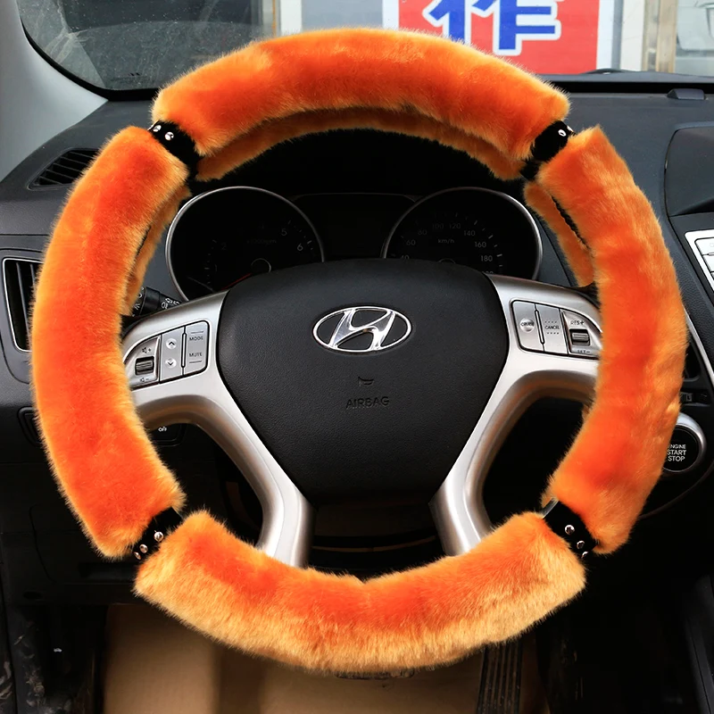 Длинный плюшевый зимний телефон теплый пушистый чехол на Автомобильное рулевое