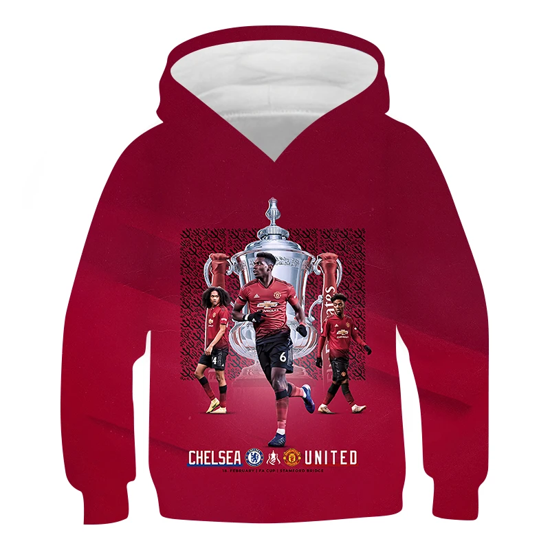 

3D Printing Fashion Hoodie Kids Football Shirt New Boys Hoodies Girls Childs Sport Pullover Tracksuit for Boy Baby Clothes 4-14T