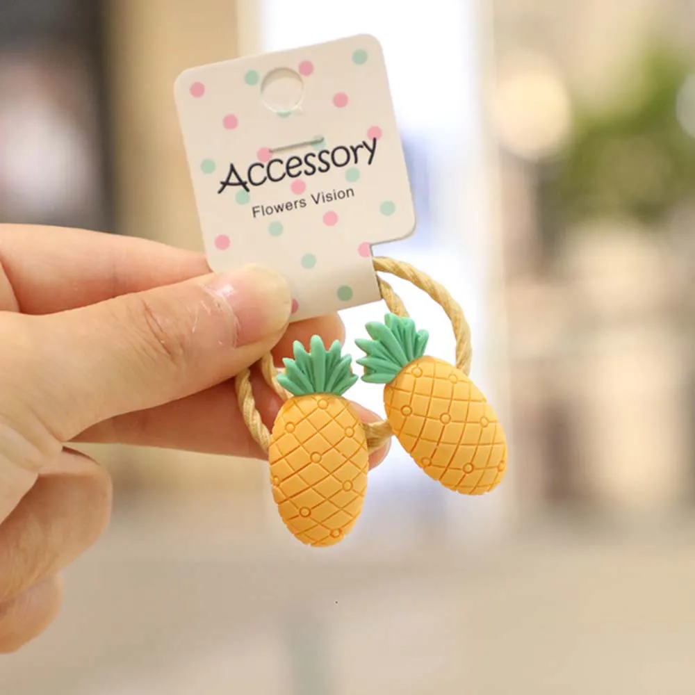 2 шт./компл. новая милая веревка для волос с фруктами маленьких девочек головные