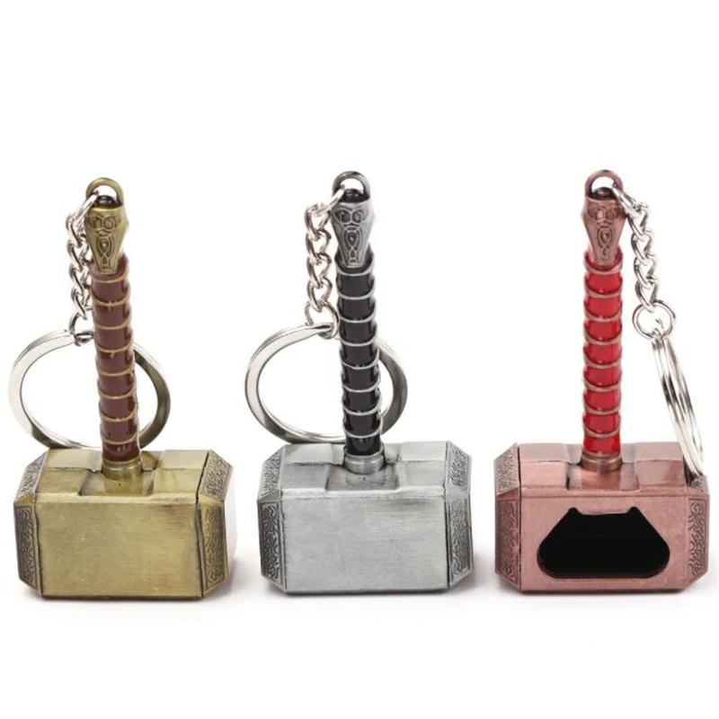 

Creative Trinket Hammer Key Chain Opener Men Bar Bottle Opener Keyrings Car Keychain Movie Fans Gift
