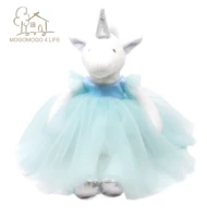 luxury princess unicorn girl doll in blue tutu dress lovely childrens day gift fresh ballerina unicorn girl plush stuffed toys