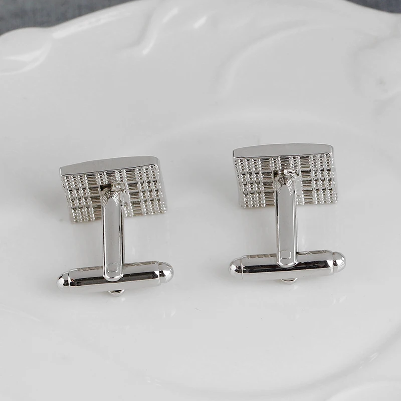 Новинка черные Прямоугольные запонки в простом стиле мужские для рубашки