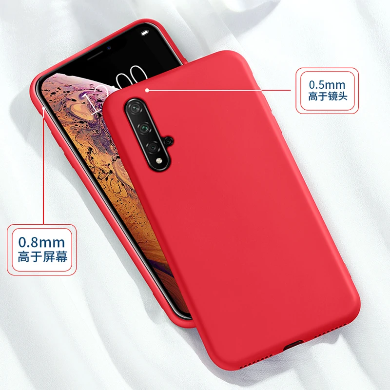 Чехол для Huawei Nova 7 Pro противоударный бампер из жидкого силикона мягкий чехол