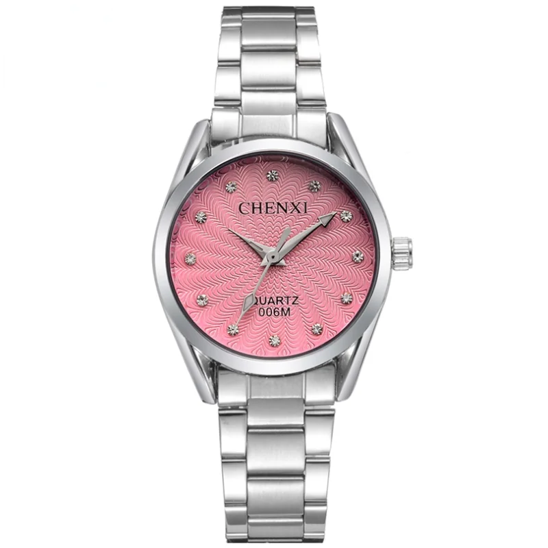 Модные женские розовые наручные часы, роскошные женские повседневные часы, женские кварцевые часы, наручные часы, женские часы