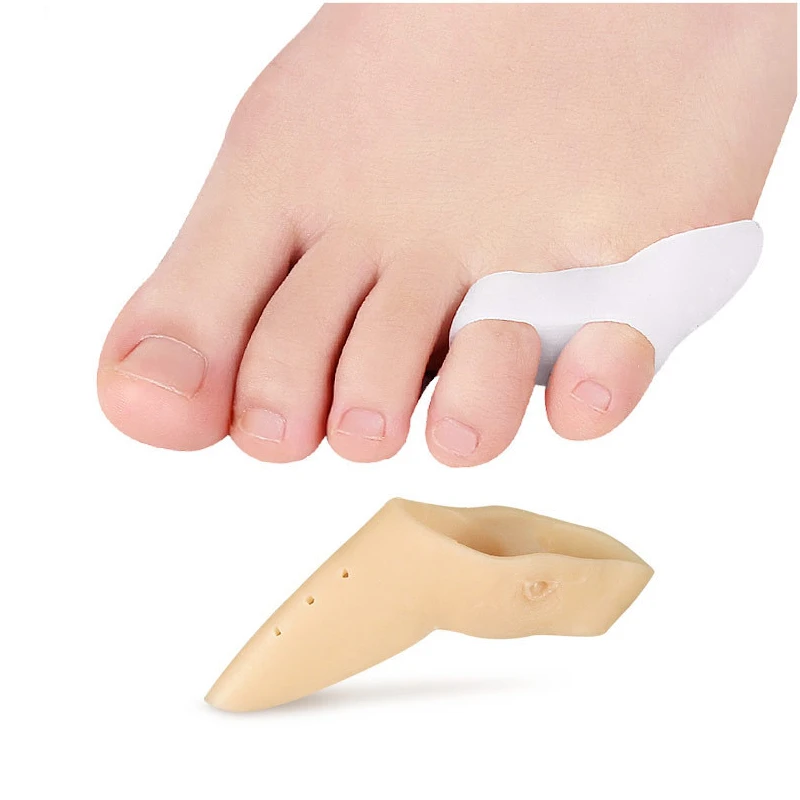 

1-6Pair Gel Silicone Toe Separator With Holes Foot Care Pads Orthosis Tools Thumb Straightener Hallux Valgus Bunion Corrector