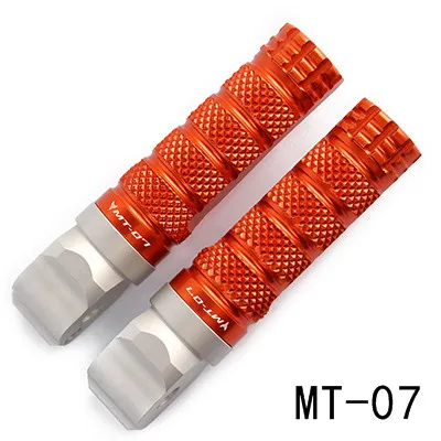 MT-07 orange 1 пара ЧПУ Алюминий мотоциклетные Задние подножки для ног ножная педаль для Yamaha MT07 MT-07 MT 07 MT09 MT-09 MT 09 - Цвет: MT-07 orange