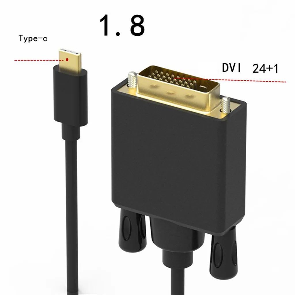 USB Type C к DVI адаптер VGA устройства 1080P видео аудио конвертер Кабель для планшета