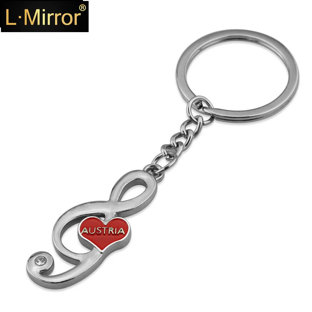 L.Mirror 1 шт. модные брелки музыкальная нотка пара ключей подвесная подвеска