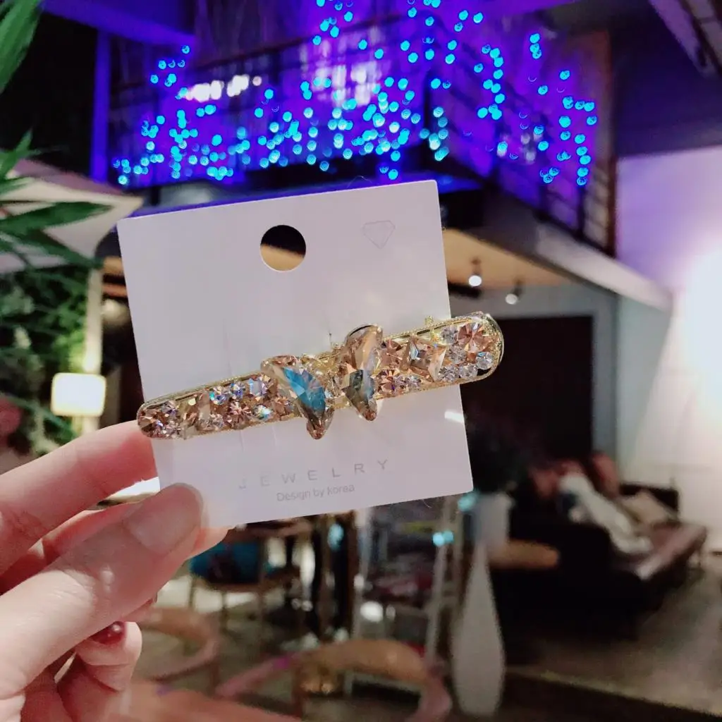 

Han edition of the new diamond butterfly шпилька для волос модная простая голова сломанный Утконос зажим для перекрестных волос