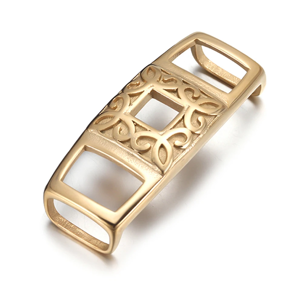 Нержавеющая сталь бусины Позолоченные полые 12x6 мм отверстие бисера скользящие