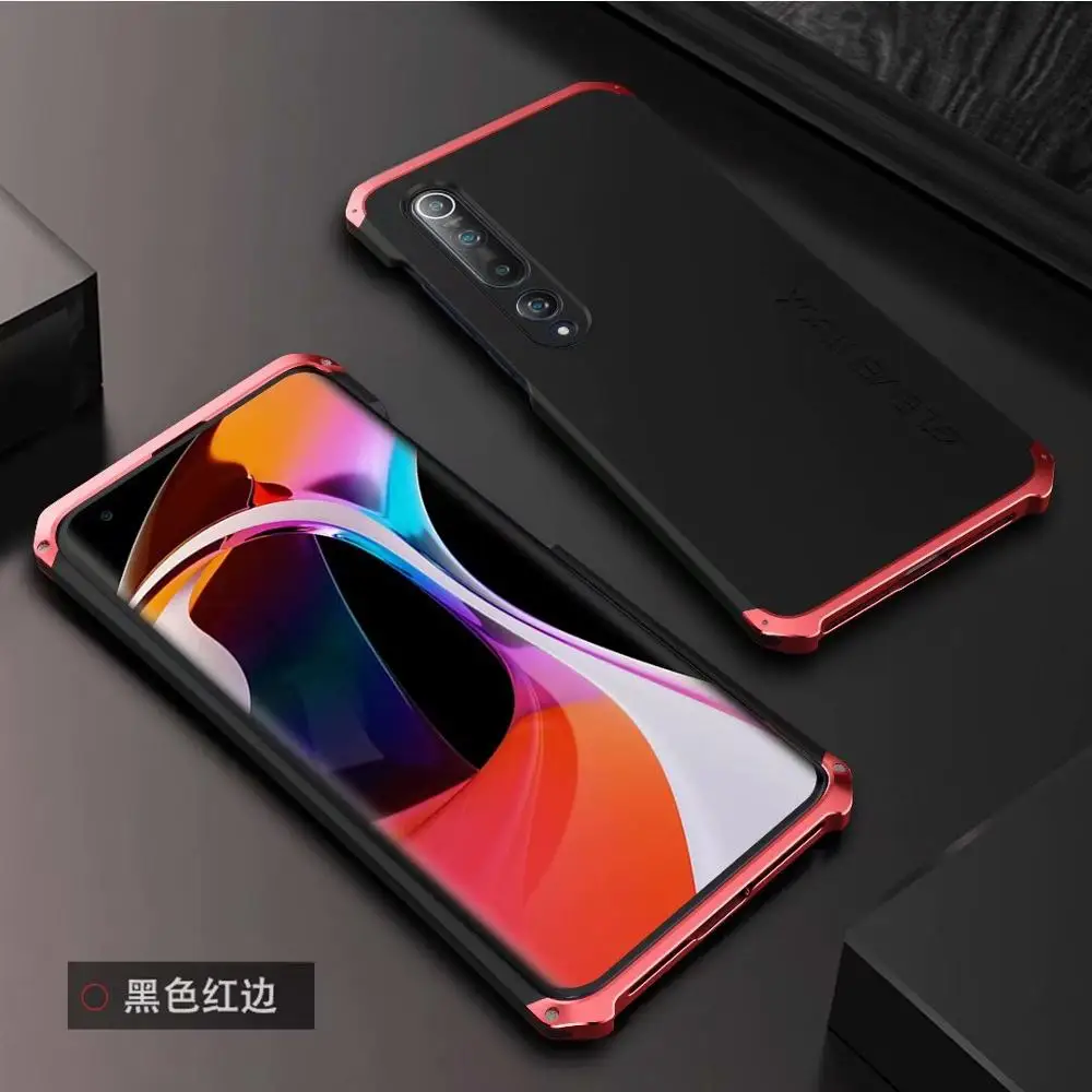 Армированный чехол для Xiaomi MI10 Pro металлический алюминиевый + Гибридный ПК