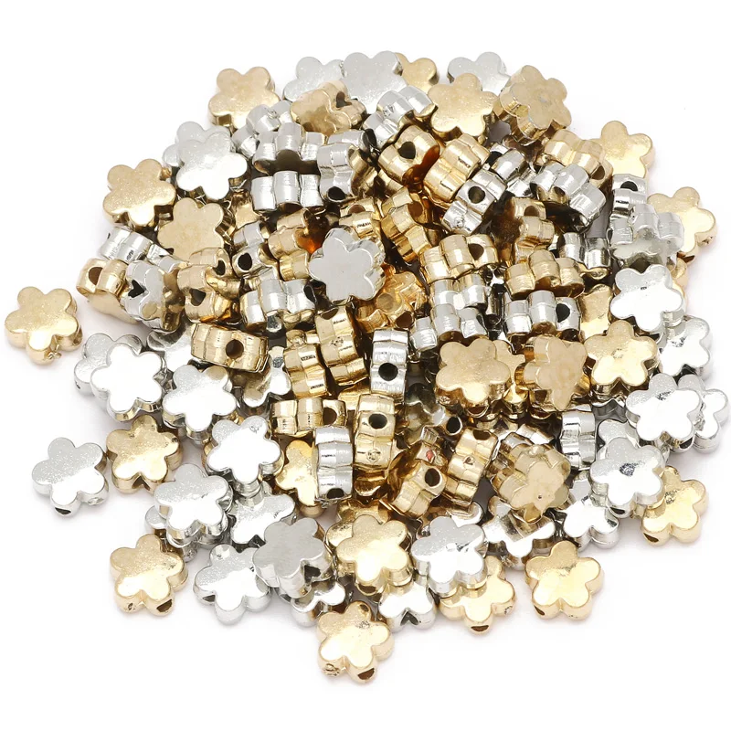 

100-500pcs 6mm Flower Loose Beads CCB Acrylic Beads For Jewelry Making DIY Handmade Necklace Bracelet Earrings Keychain Supplies