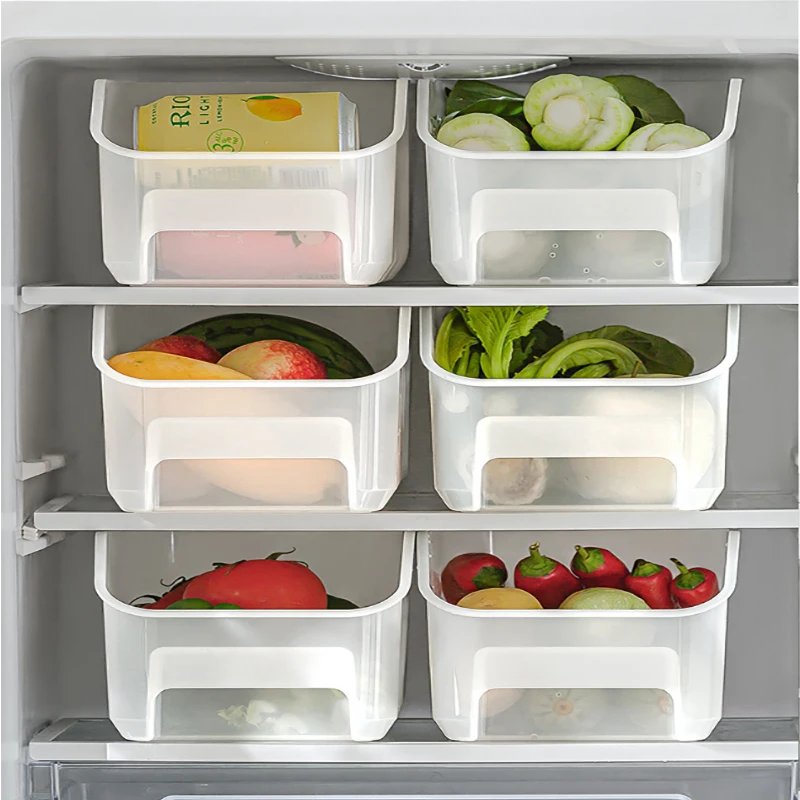

Fruit Vegetable Refrigerator Plastic PP Transparent Rectangular Drawer Type Frozen Food Storage Box