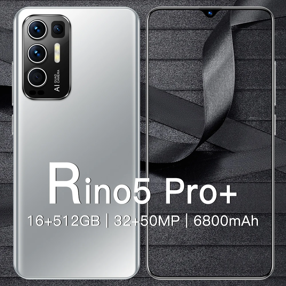 

Global Version Rino5 Pro+ Smartphones 6800mAh 16+512GB 6.7Inch Mobile Phones 32MP +50MP HD Camera Android10 Dual SIM Cellphones