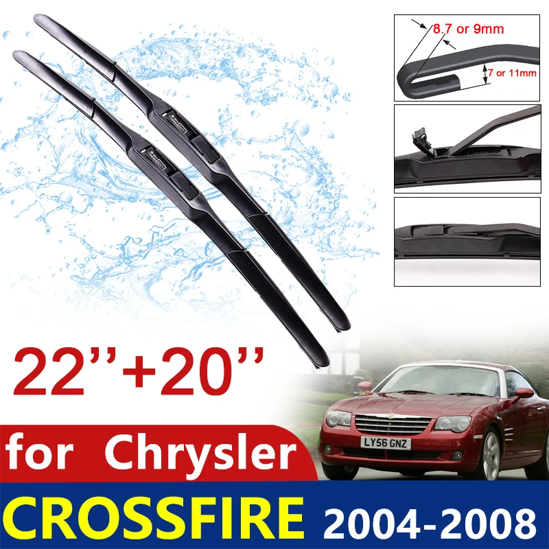

for Chrysler Crossfire 2004~2008 2005 2006 2007 Front Window Windscreen Windshield Wipers Car Wiper Blade Car Accessories