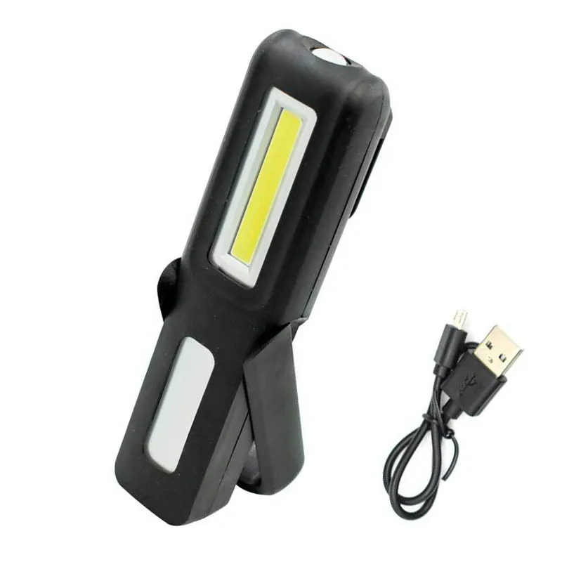 Светодиодный фонарик с COB матрицей 2 шт./Лот зарядка через USB магнитная Рабочая