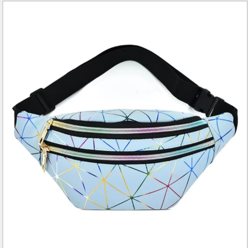 

Fashion Luxury Brand Laser Waist Pack Women Glitter Fanny Pack Movement Multi-Layer Handbag Women's Leather Bag For Phone