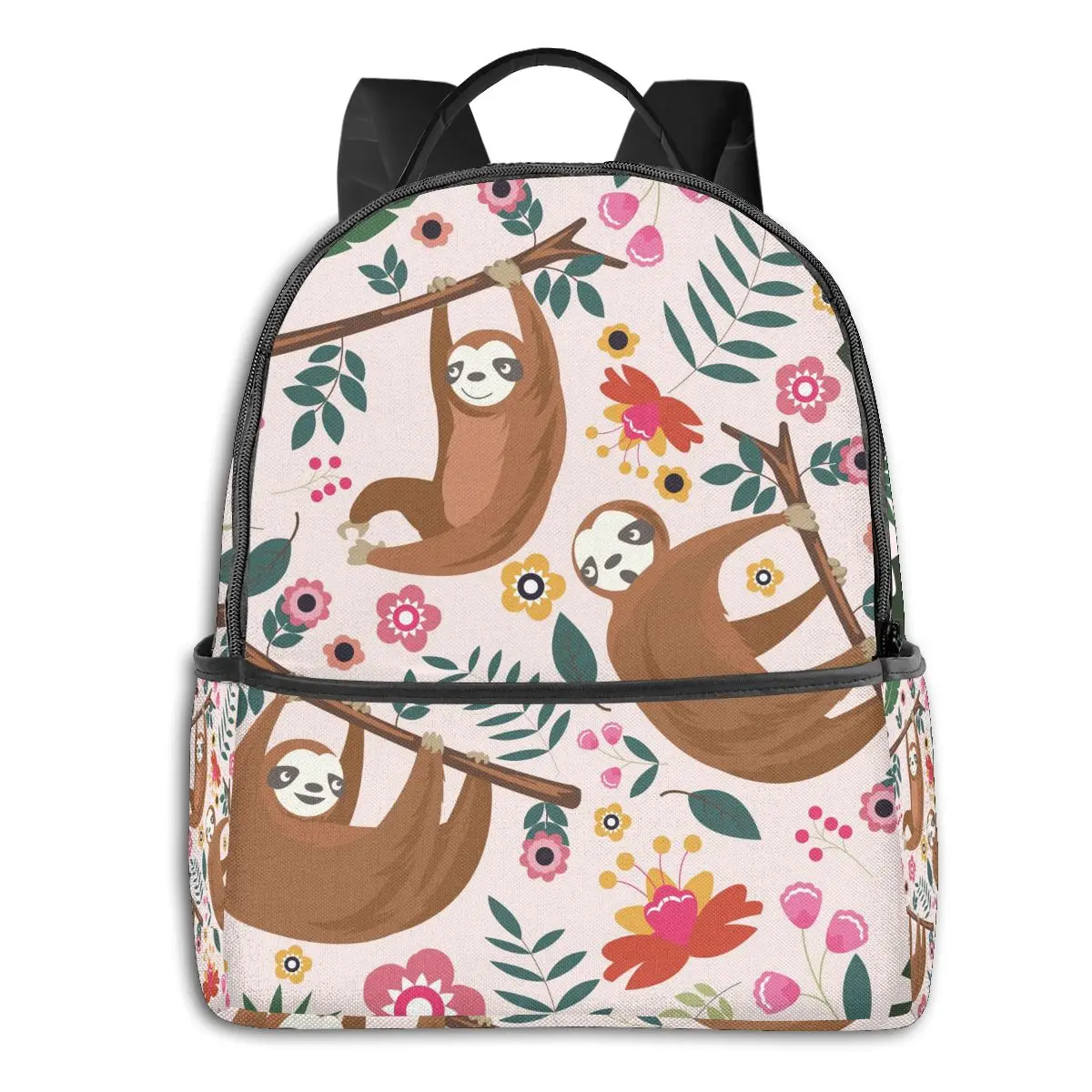 

Модная школьная сумка для колледжа, симпатичный повседневный рюкзак с цветами, сумка для книг для подростков, дорожная сумка через плечо, рю...