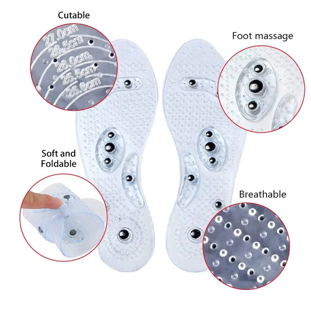 1 пара 3 пары гелевые стельки для обуви ног магнитная терапия комфортные