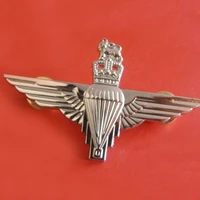 uk british royal paratrooper metal wings hat beret cockade crown brooch badge pin silver