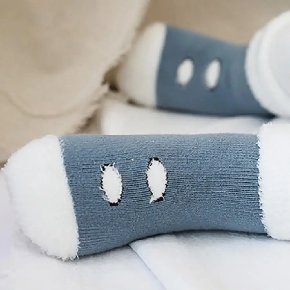 Зимние толстые носки для маленьких мальчиков и девочек милые мягкие хлопковые с