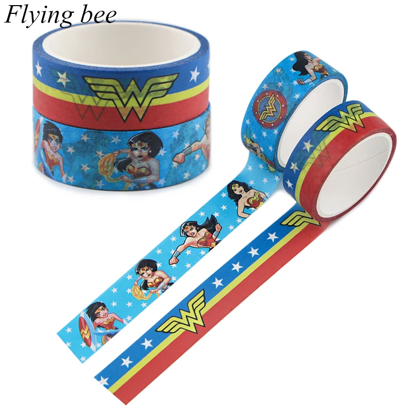 Flyingbee 15 мм x 5 м крутая девушка васи лента бумага DIY декоративная клейкая