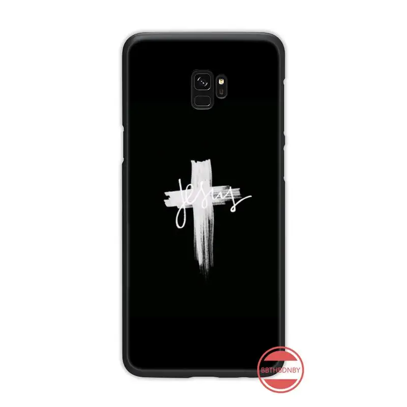 Christ cross Black Soft Shell Phone Case Capa For Samsung S6 S7 edge S8 S9 S10 e plus A10 A50 A70 note8 J7 2017 | Мобильные телефоны