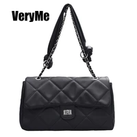 VeryMe 2020 Fashion Ladies Flap Bags Designer Vintage Women Handbags Chain Leather Daily Tote For Female Elegant PU Shoulder Bag