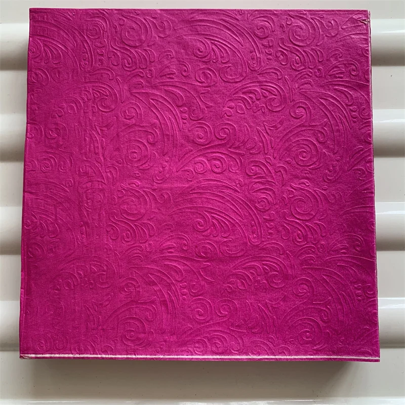 Бумажные салфетки с 3d-тиснением элегантные тканевые цветами желтого розового