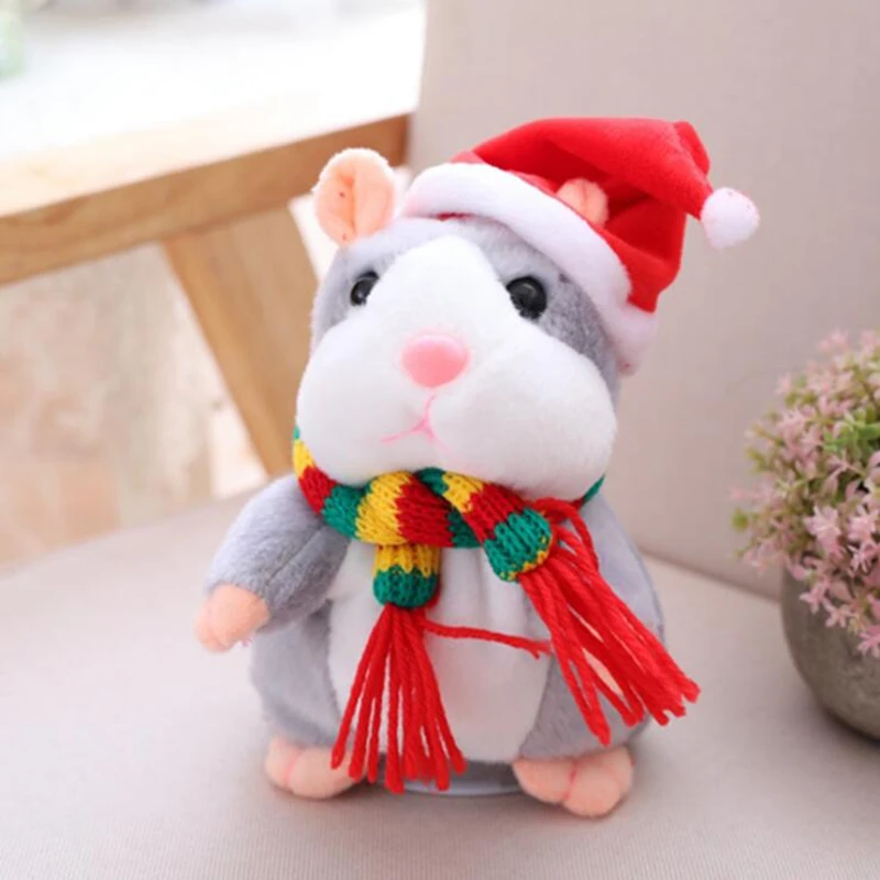 Говорящий хомяк Falante Mouse плюшевая игрушка для питомцев милая говорящая звуковая