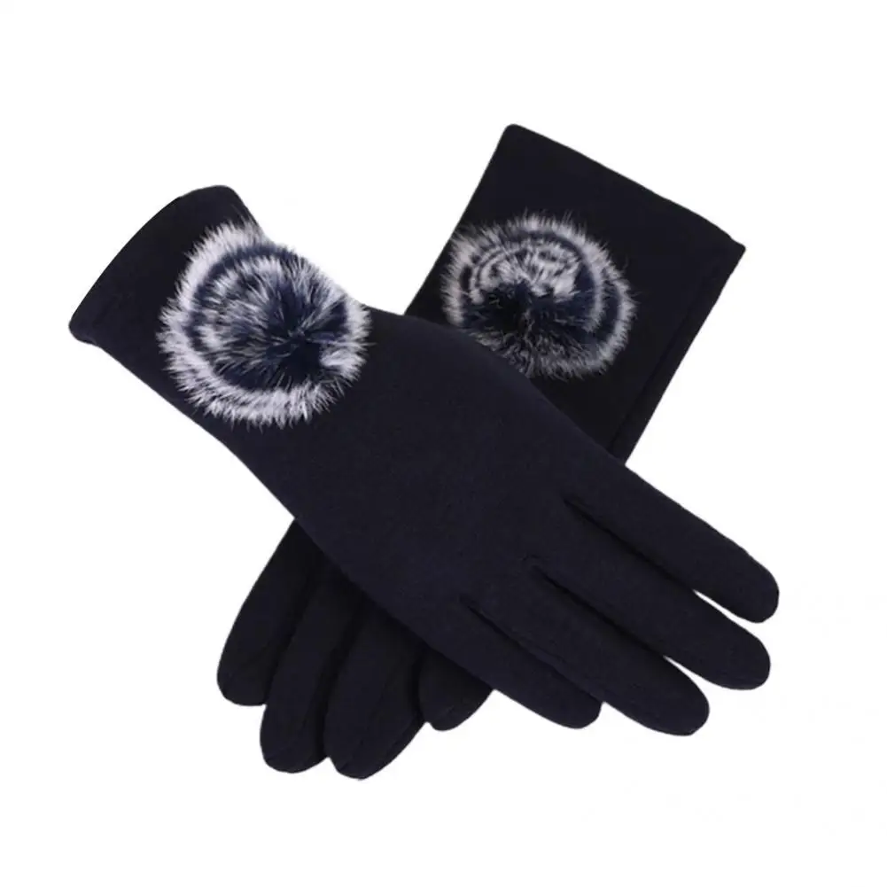 

1 пара Женские варежки теплые легкие уютные плюшевые женские перчатки с мячиком уличные варежки для повседневной носки