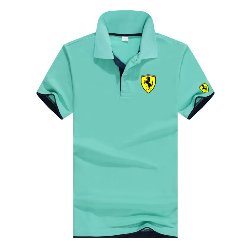 

2021 summer new men's polo shirt sports print short-sleeved loose breathable top men's large size T-shirt