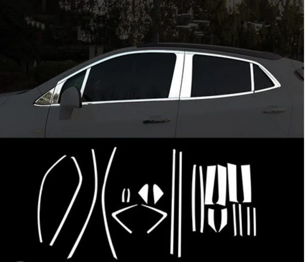 Нержавеющая сталь боковое окно под давлением Накладка подходит для Vauxhall Opel Mokka