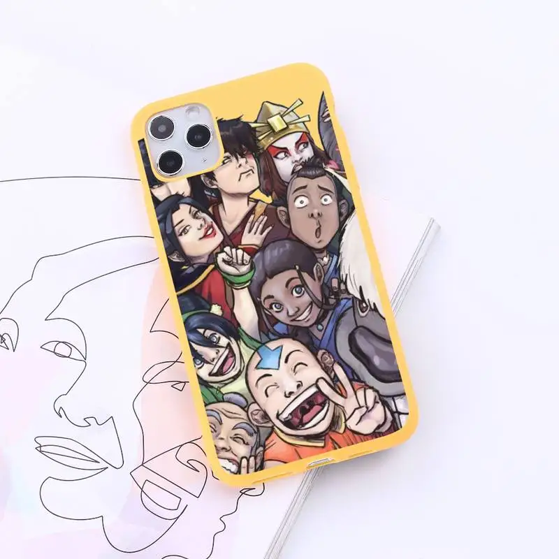 

avatar the last airbender anime luxury Phone Case funda Candy Color for iPhone 6 7 8 11 12 s mini pro X XS XR MAX Plus