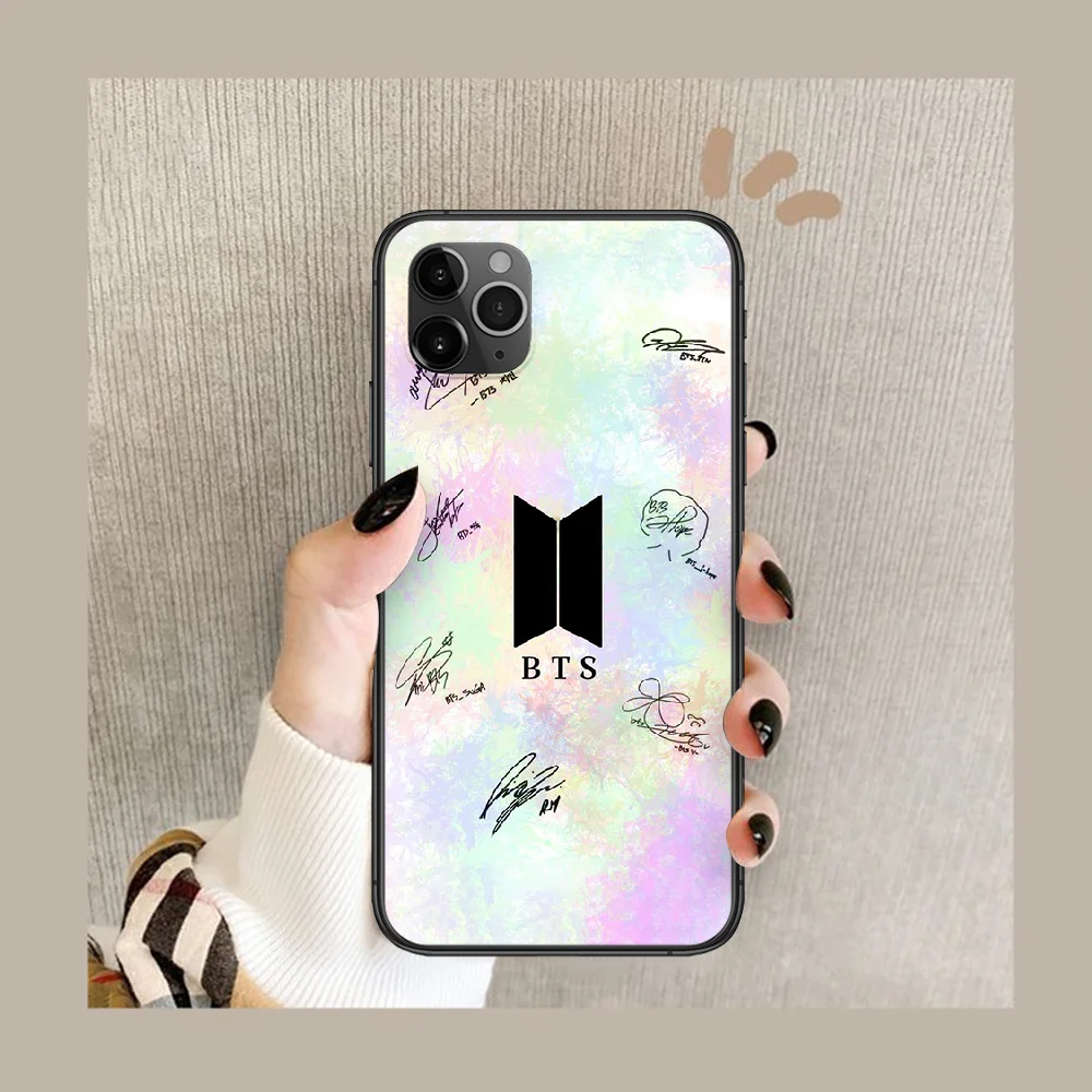 

Bangtan Boys kpop Phone Case Cover Hull For iphone 5 5s se 2 6 6s 7 8 12 mini plus X XS XR 11 PRO MAX black Cell Pretty