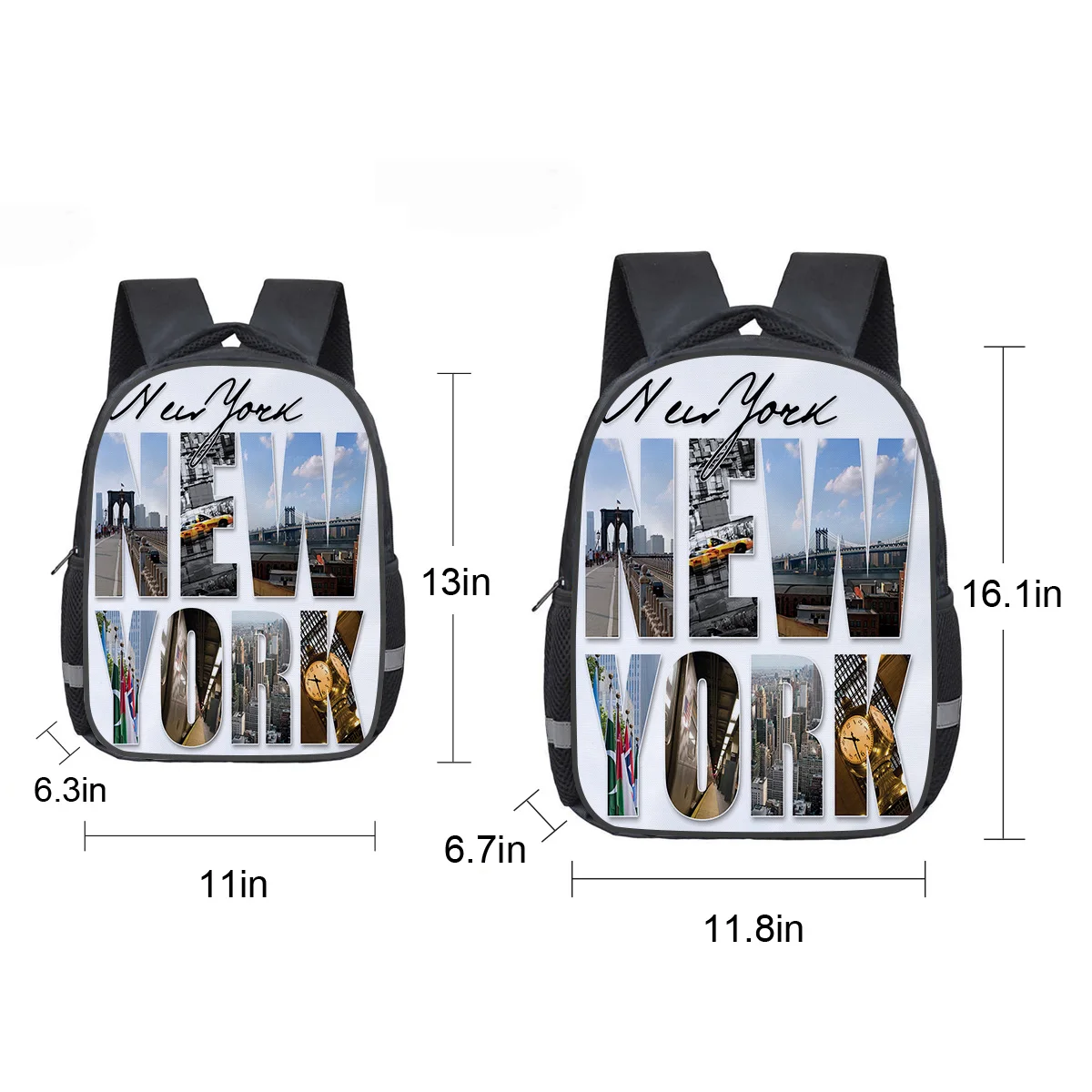 Нью-Йорк большой зажим пэчворк многоцелевой рюкзак для ноутбука сумка через