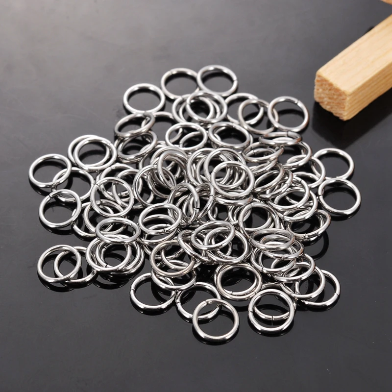 

500PCs 304 Stainless Steel Opened Jump Rings Connectors Round Silver Color 4/5/6/7/8mm DIY Making Earring Jewelry Findings