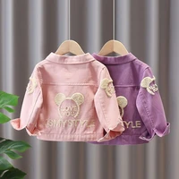 cheap promotion spring baby girls jacket kids coats for childrens outerwear toddler girls clothes printing casual top 1 6year