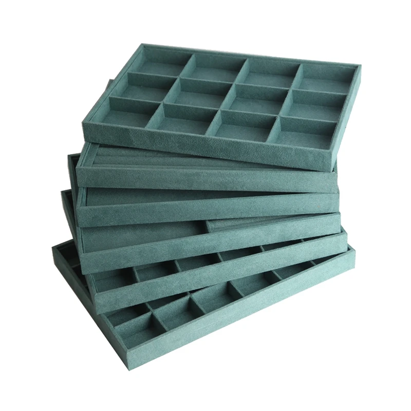 

6Pcs Stackable Jewelry Tray Storage Box Drawer Earrings Necklace Bracelet Ring Organize Display Tray