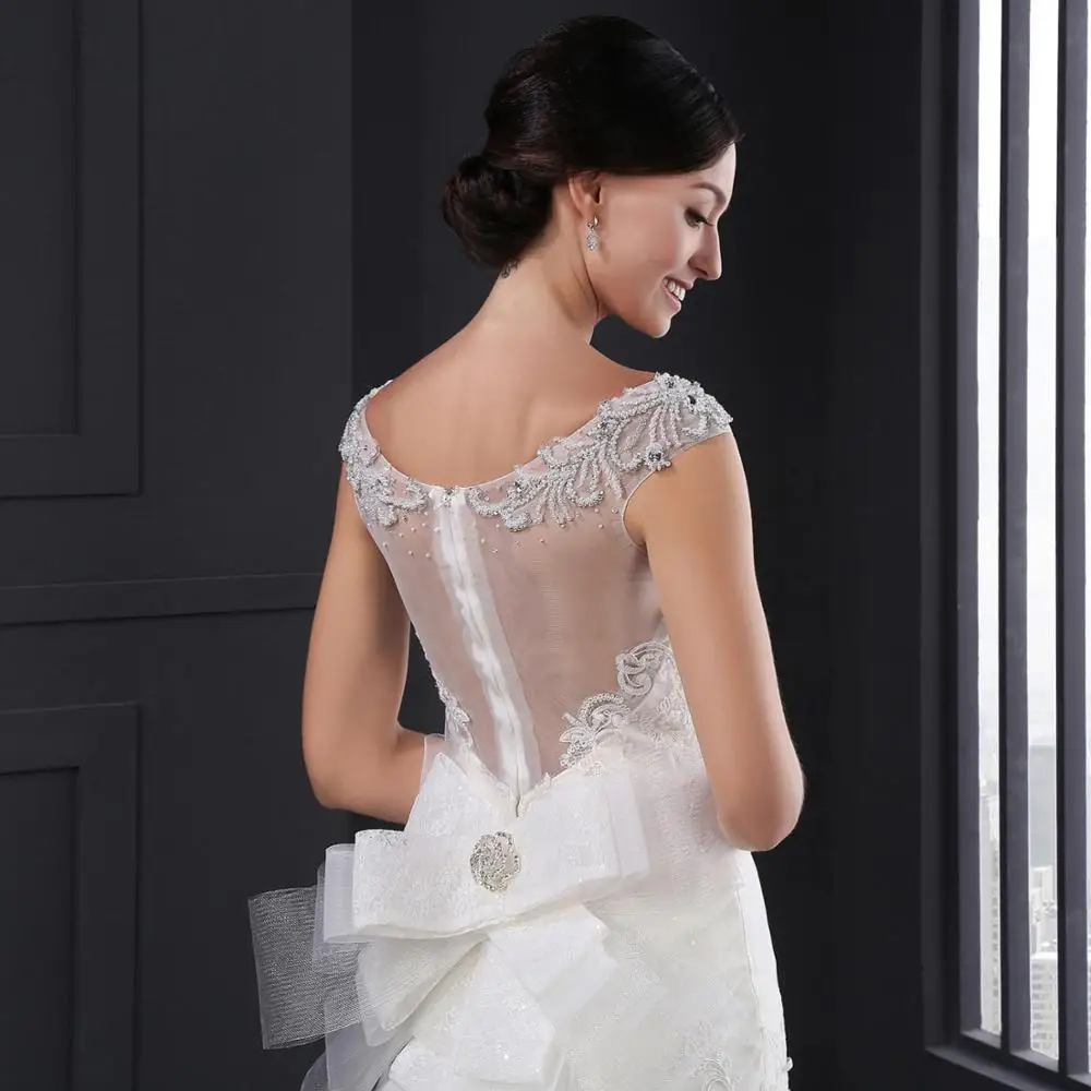 

Q005 vestidos de novia para boda civil off shoulder wedding dress mermaid lace appliqued beading princess bridal gown wholesale