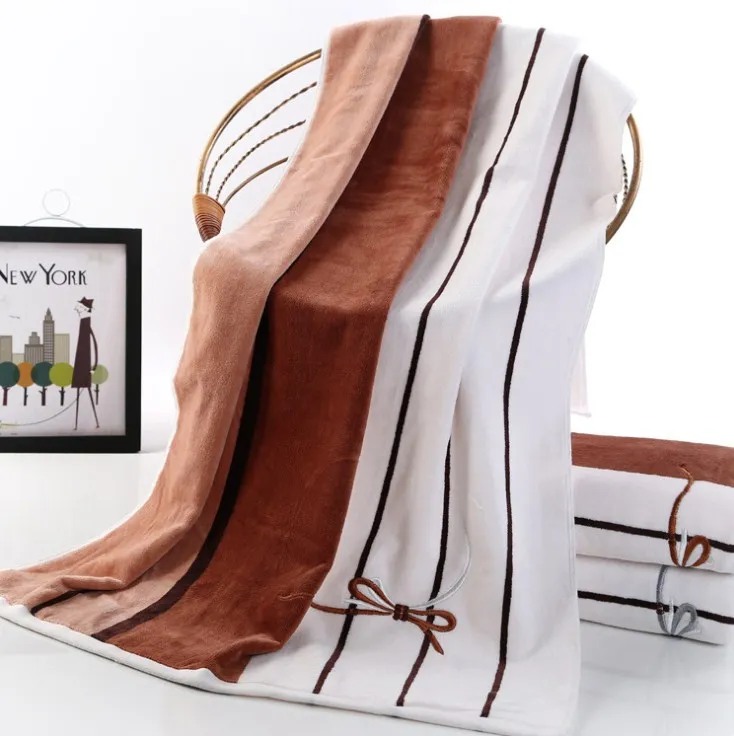 100% Cotton Bath Towels For Adults 70x140cm Big Size Velour absorbent Beach Towel Men Shower | Towel/Towel Set