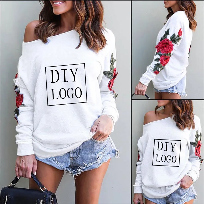 Мой дизайн логотип/изображение 2019 модная футболка для женщин с длинным рукавом