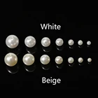 НОВЫЙ 200 шт. белый бежевый Цвет искусственный жемчуг бусины 456810 мм свободные шарики 