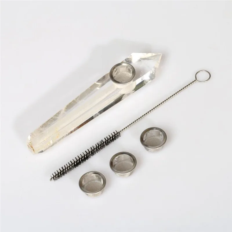 1 шт. прозрачная кварцевая Хрустальная сигара курительная трубка табачная