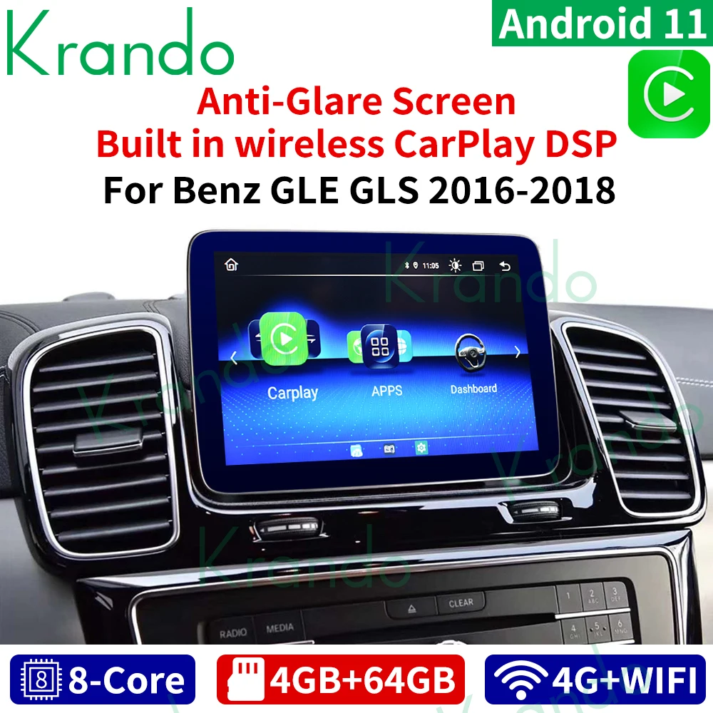 

Krando 9'' Android 11 Car Radio For Mercedes Benz SLK ML GLE GLS DVD GPS Navigation Multimedia Player Stereo Auto CARPLAY