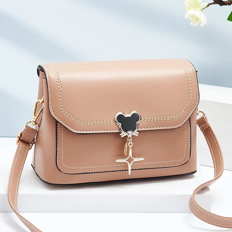 

Сумка-мессенджер на одно плечо, новинка 2021, модная трендовая портативная женская сумка в простом стиле, маленькая квадратная ретро-сумка