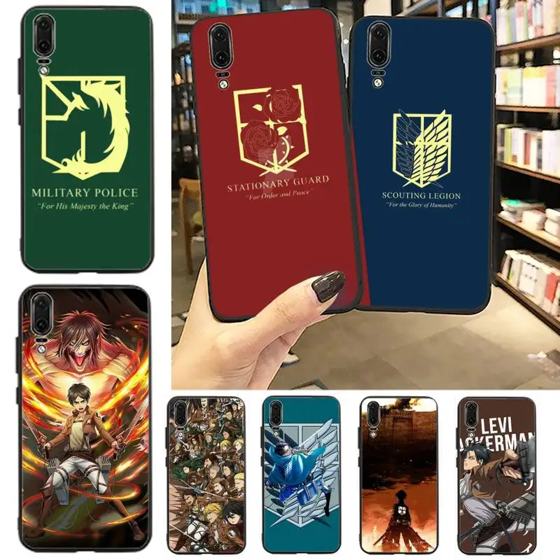 

Anime Japanese attack on Titan Phone Case For Huawei P20 P30 P40 lite Pro P Smart 2019 Mate 10 20 Lite Pro Nova 5t