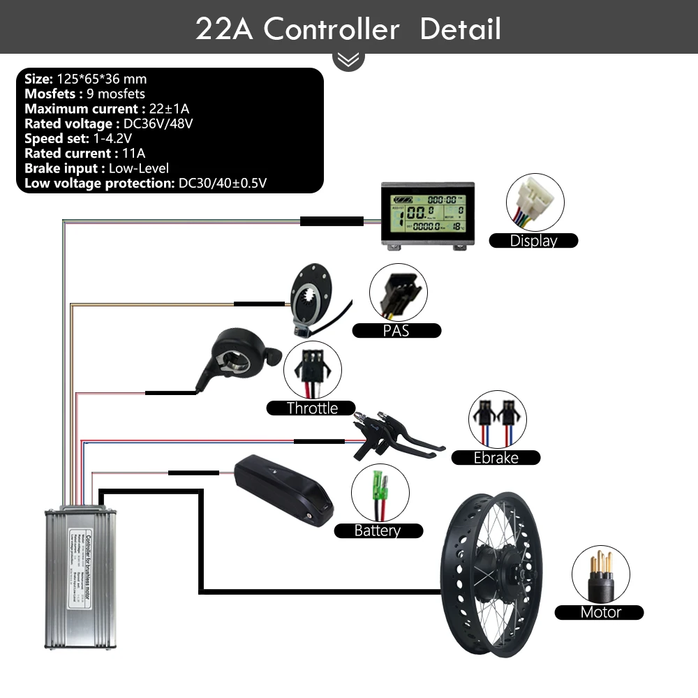 Snow Electric Bicycle Conversion Kit 20 26 inch 36V 500W Front Brushless Hub Motor Wheel 4 color for Fat Bike | Спорт и развлечения