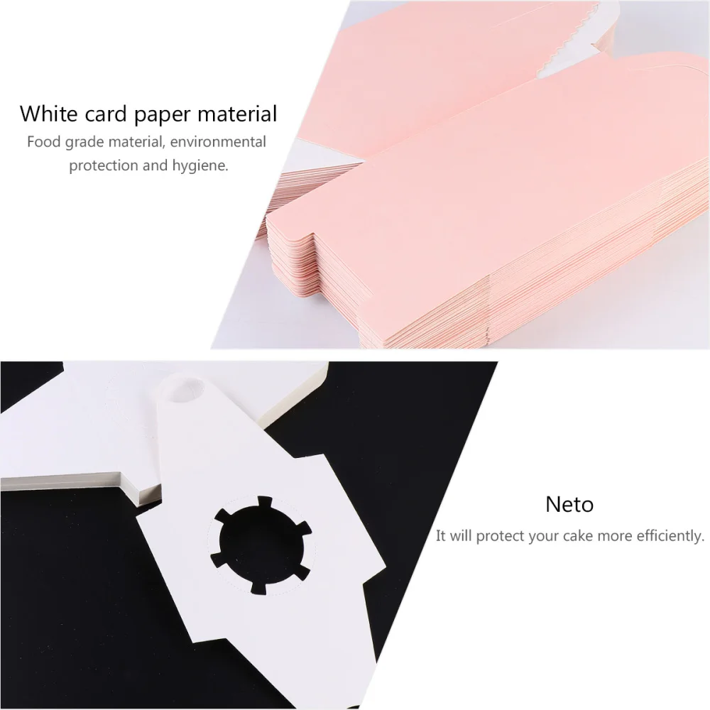 

50Pcs Portable Single Design Cake Boxes Paper Cupcake Packing Box Party Supplies