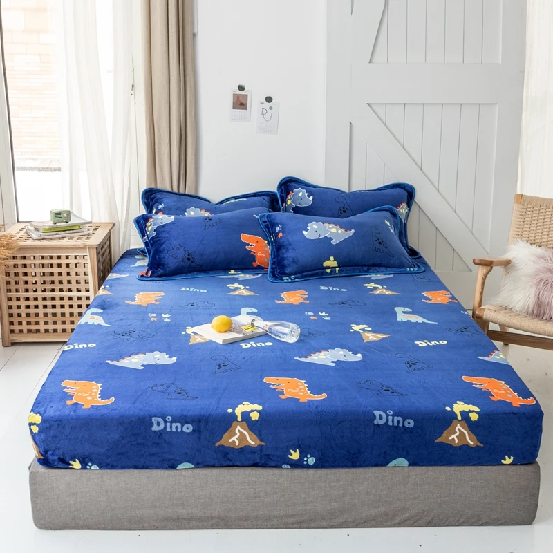 Простыня из фланелевого флиса теплая ультра мягкая легкая натяжная простыня 8